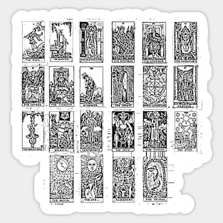 Major Arcana black and white Sticker